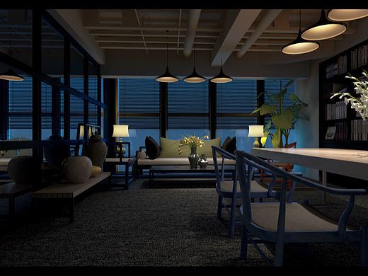 中式新疆办公室设计时代广场