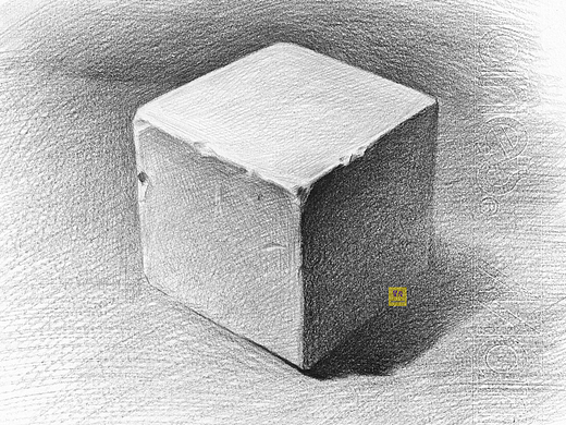 素描几何体正方体绘画