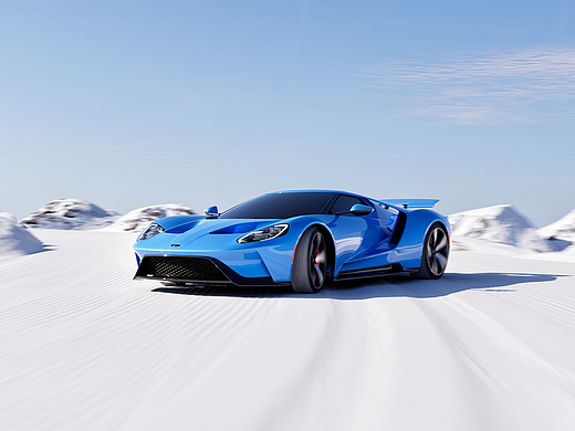 Blue Sky and White Snow