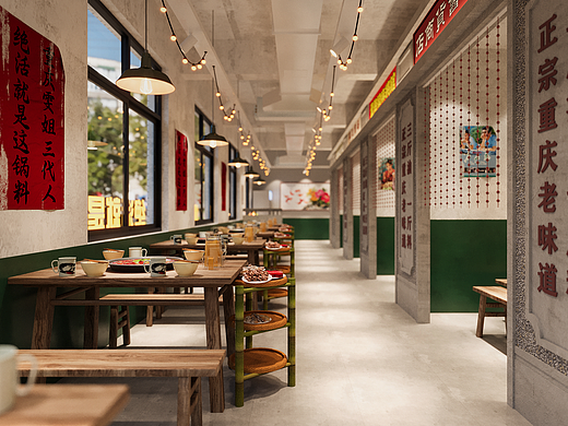 火锅店设计（个人主页-ZNjc5MTU0ODQ=） - 酒店餐饮设计 - 站酷设计师张晓阳zxy原创素材 - 站酷ZCOOL