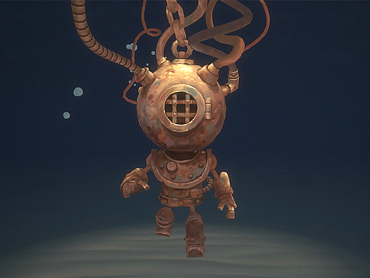 【3dmax建模】简单潜水小机器人模型制作教程