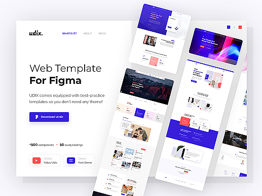 uDix — Figma UI Kit for Landings Pages