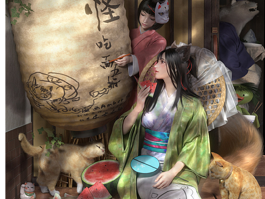 【3D模型】炎炎夏日，要来块西瓜么~