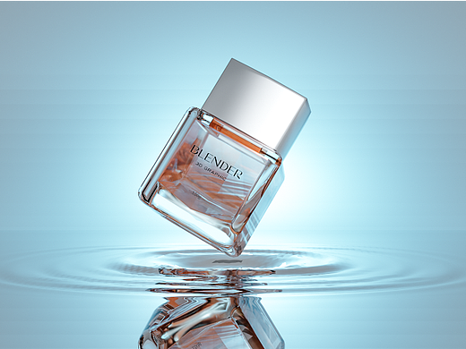 blender建模渲染全流程练习案例 3 斑斓香水