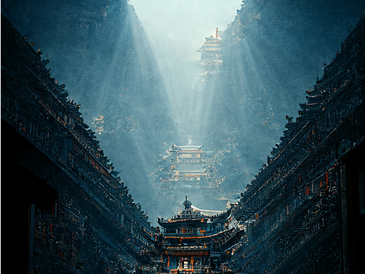 AI 复古兰系列 之 古风建筑插画集