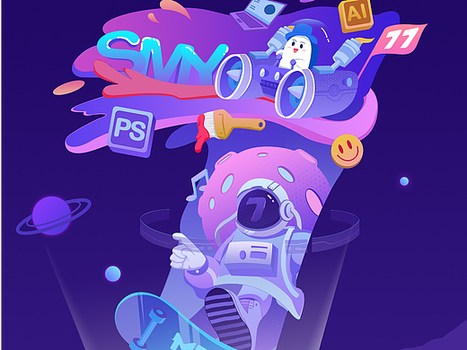 PS版绘练习（个人主页-ZNjg2MTk5NDg=） - 艺术插画 - 站酷设计师孙77原创素材 - 站酷ZCOOL