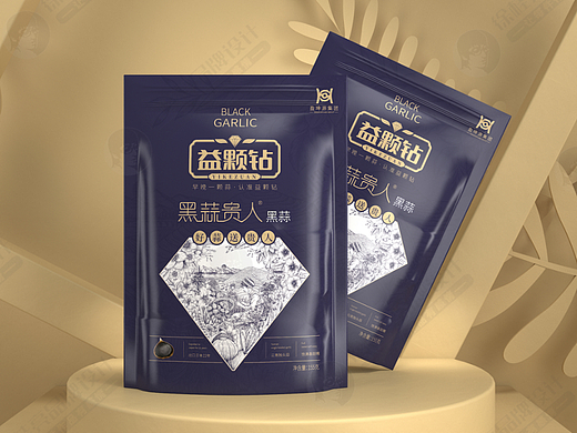 益颗钻黑蒜——徐桂亮品牌设计！