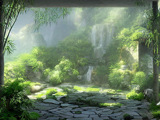 庭院（个人主页-ZNjM0NjQzMDQ=） - AI作品 - 站酷设计师老孙家的设计师原创素材 - 站酷ZCOOL