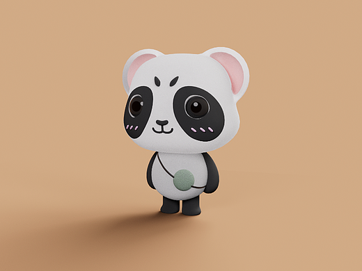 花洒和熊猫建模