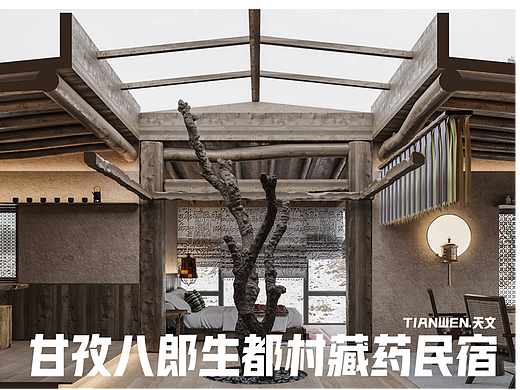 四川康定甘孜八郎生都村雪山藏药民宿