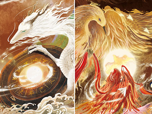 《上古神兽——龙止戈，凤祈愿》