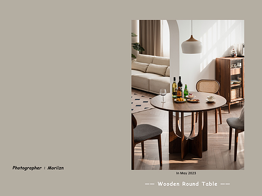 Wooden Round Table 圆桌拍摄