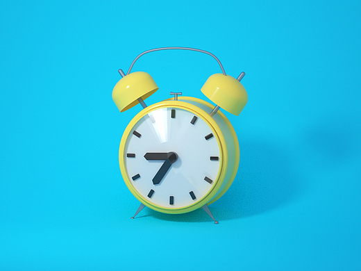 C4D 闹钟 插画