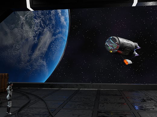 【Blender】场景动画-飞船动画练习“回家”