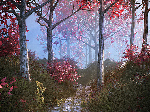 奇幻树林渲染制作（个人主页-ZNjEwNzUxNjg=） - 建筑/空间 - 站酷设计师文锦丶原创素材 - 站酷ZCOOL