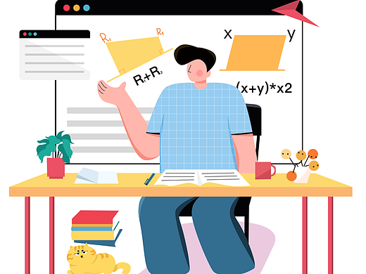 Day7,互联网网页运营插画-上网课