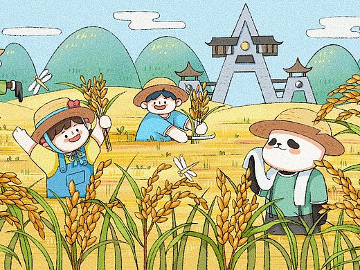 菁贝农业课题插画