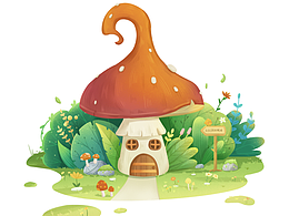 植物盆栽小场景绘画