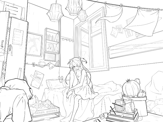 刚睡醒的明日香(CG美术基础)