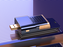 U盤產(chǎn)品金屬環(huán)境渲染