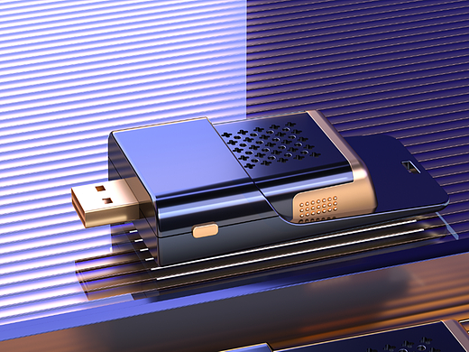 U盘产品金属环境渲染