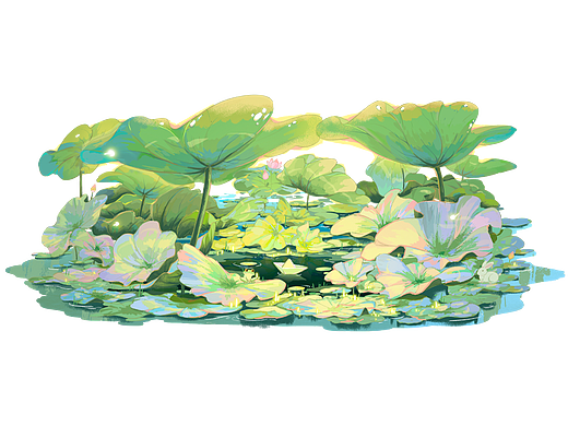 荷（一）（個(gè)人主頁(yè)-ZNjU0MzU3NjA=） - 藝術(shù)插畫 - 站酷設(shè)計(jì)師二月初壹原創(chuàng)素材 - 站酷ZCOOL