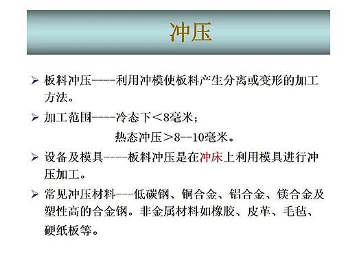 【PPT】冲压工艺的基础知识和详细介绍
