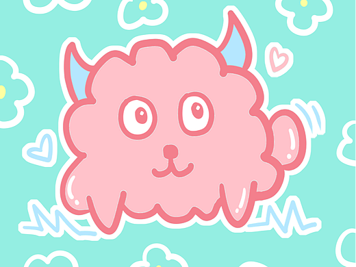 卡通平涂小动物