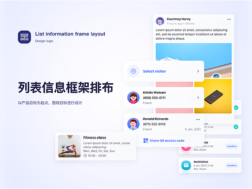 页面列表信息如何进行框架排布