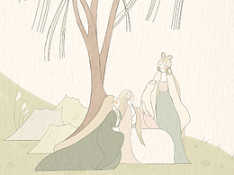 線描古風(fēng)插畫