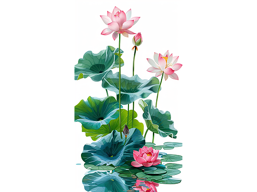 映日荷花别样红（个人主页-ZNjg3ODgzNzY=） - AI作品 - 站酷设计师小皮筋AI画画原创素材 - 站酷ZCOOL