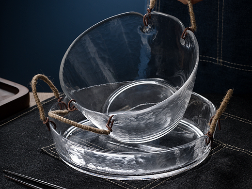 电商摄影 淘宝摄影| 网红家用果盘锤纹玻璃盘子