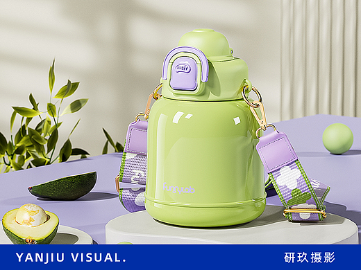 杯壶产品渲染|儿童壶保温杯壶- | ✖ 研玖视觉出品