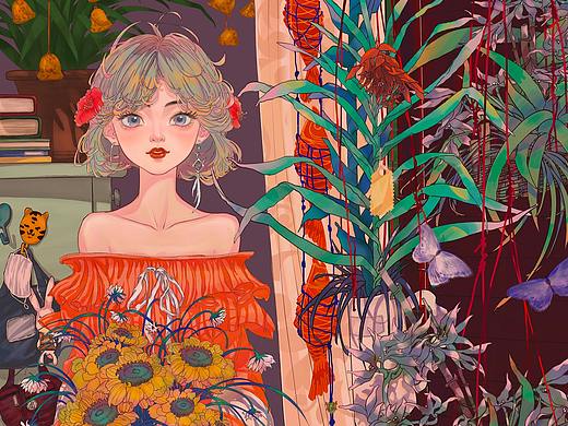 （治愈系插画）女孩