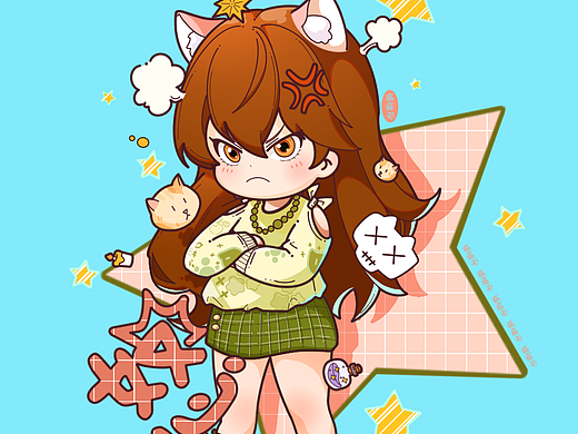 生气女孩