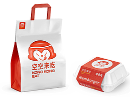 零食品牌LOGO设计丨空空来吃丨 LOGO设计