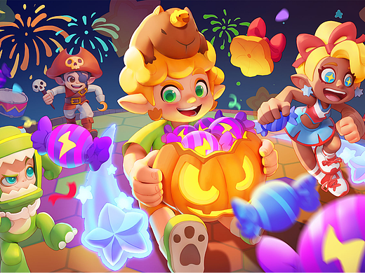 为《TRICK STORM》项目制作的美术kv过程图解禁啦！