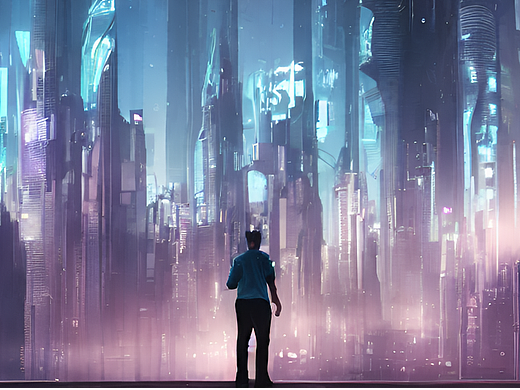 虚幻城市物语——站酷AI-LAB测试（个人主页-ZNjI2NjQyOTY=） - AI作品 - 站酷设计师MILO羽洋原创素材 - 站酷ZCOOL