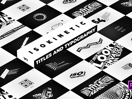 AE模板|黑白版创意标题文本字幕动效版式设计片头开场