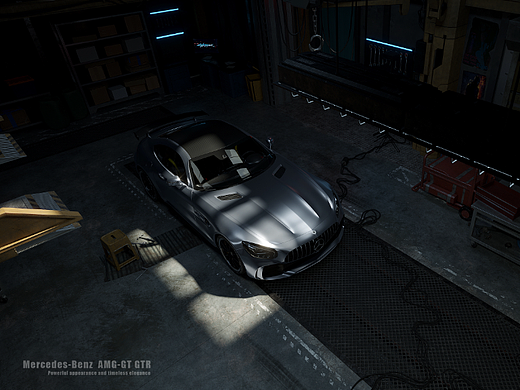 奔驰 AMG GTR 2017 / Cyberpunk2077车库 | 渲染预览