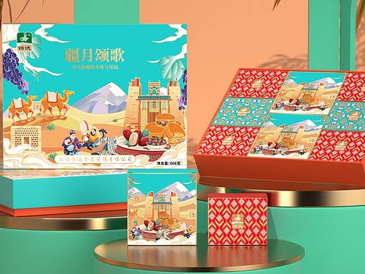 巨灵设计｜锦德新疆月饼礼盒包装设计