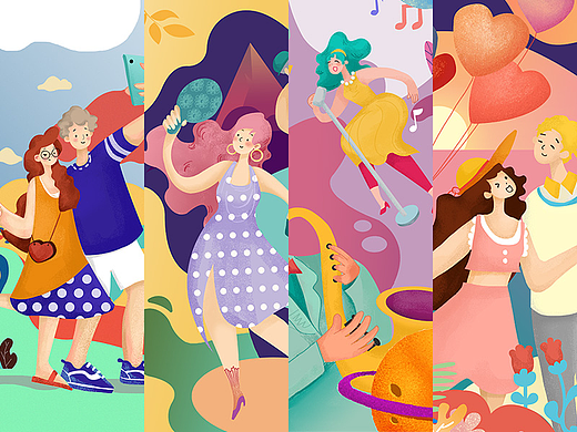 扁平风格插画-h5