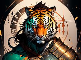 【AI绘画作品-135】虎虎生威