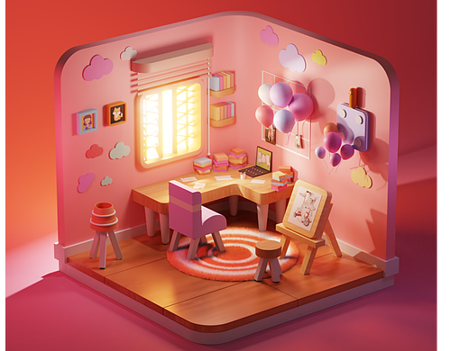 小房间（个人主页-ZNjMwMDMyMTI=） - 场景 - 站酷设计师白大壮原创素材 - 站酷ZCOOL