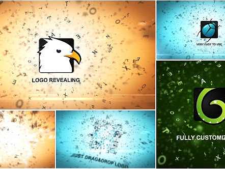 AE模板|抽象3D随机字母标志LOGO演绎动画片头