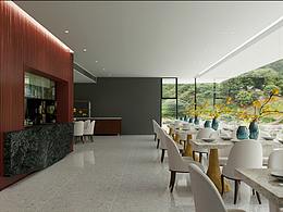 看到一家好看的餐厅，回来后做了建模渲染小练习