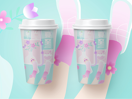 夏日清新风茶饮招贴海报