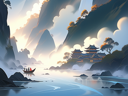 朝辞白帝彩云间（个人主页-ZNjgwMjQ5MDA=） - AI作品 - 站酷设计师Smalltamp原创素材 - 站酷ZCOOL