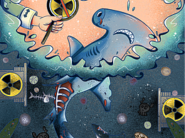 海洋珍稀動(dòng)物 | 插畫 |《無處可逃》