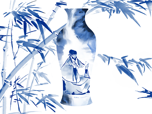 伊利金典青花瓷